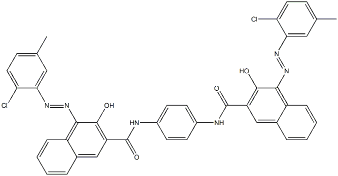 N,N'-(1,4-Phenylene)bis[4-[(2-chloro-5-methylphenyl)azo]-3-hydroxy-2-naphthalenecarboxamide] Struktur