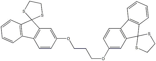 2,2''-(1,3-Propanediyldioxy)bis(spiro[9H-fluorene-9,2'-[1,3]dithiolane]) Struktur