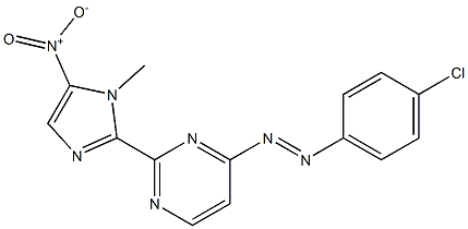 4-(p-Chlorophenylazo)-2-(1-methyl-5-nitro-1H-imidazol-2-yl)pyrimidine Struktur