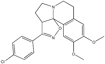 3a,5,7,8-Tetrahydro-10,11-dimethoxy-3-(4-chlorophenyl)-4H-isoxazolo[5',4':2,3]pyrrolo[2,1-a]isoquinoline Struktur