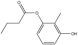 Butyric acid 3-hydroxy-2-methylphenyl ester Struktur