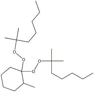 2-Methyl-1,1-bis(1,1-dimethylhexylperoxy)cyclohexane Struktur