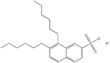 7,8-Dihexyl-2-naphthalenesulfonic acid potassium salt Struktur