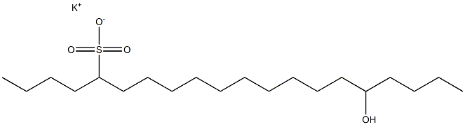 16-Hydroxyicosane-5-sulfonic acid potassium salt Struktur