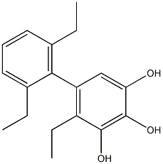 4-Ethyl-5-(2,6-diethylphenyl)benzene-1,2,3-triol Struktur