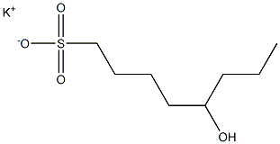 5-Hydroxyoctane-1-sulfonic acid potassium salt Struktur