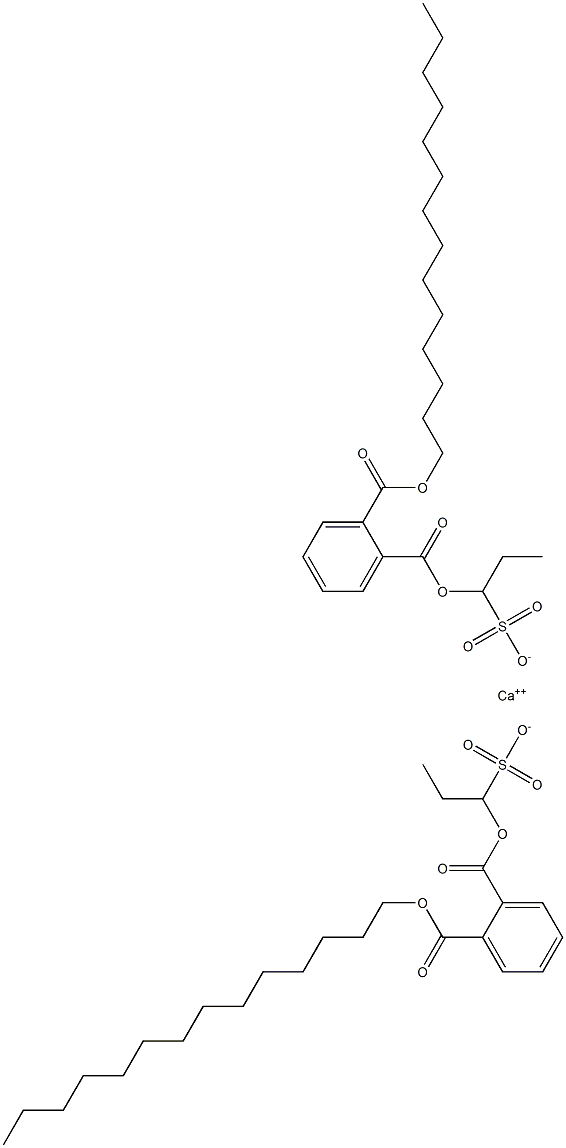 Bis[1-[(2-tetradecyloxycarbonylphenyl)carbonyloxy]propane-1-sulfonic acid]calcium salt Struktur