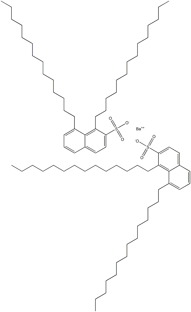 Bis(1,8-ditetradecyl-2-naphthalenesulfonic acid)barium salt Struktur