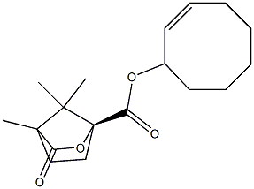 (1S)-4,7,7-Trimethyl-3-oxo-2-oxabicyclo[2.2.1]heptane-1-carboxylic acid 2-cycloocten-1-yl ester Struktur