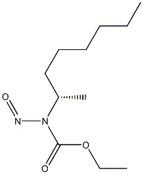 (+)-[(S)-1-Methylheptyl]nitrosocarbamic acid ethyl ester Struktur