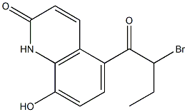 5-(2-Bromobutyryl)-8-hydroxyquinolin-2(1H)-one Struktur