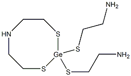 1,1-Bis(2-aminoethylthio)-2,8-dithia-5-aza-1-germacyclooctane Struktur