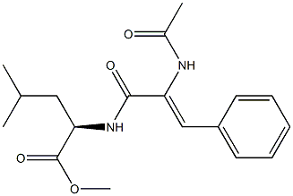 (2R)-2-[(Z)-2-Acetylamino-3-phenylpropenoylamino]-4-methylvaleric acid methyl ester Struktur