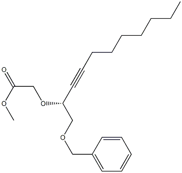 [[(R)-1-(Benzyloxymethyl)-2-decynyl]oxy]acetic acid methyl ester Struktur