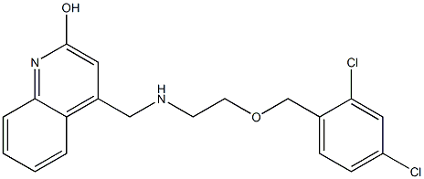 4-[[2-(2,4-Dichlorobenzyloxy)ethyl]aminomethyl]quinolin-2-ol Struktur