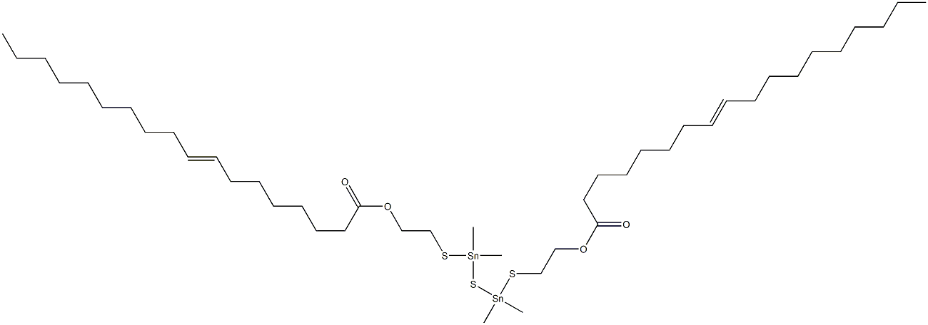 Bis[dimethyl[[2-(7-heptadecenylcarbonyloxy)ethyl]thio]stannyl] sulfide Struktur