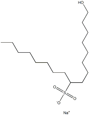 1-Hydroxyheptadecane-9-sulfonic acid sodium salt Struktur