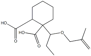 Cyclohexane-1,2-dicarboxylic acid hydrogen 1-[1-(methallyloxy)propyl] ester Struktur