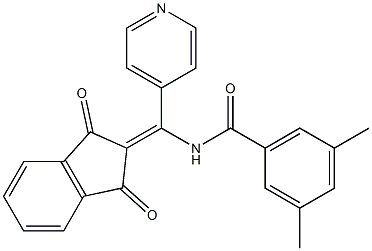 2-[(3,5-Dimethylbenzoylamino)-4-pyridylmethylene]indane-1,3-dione Struktur