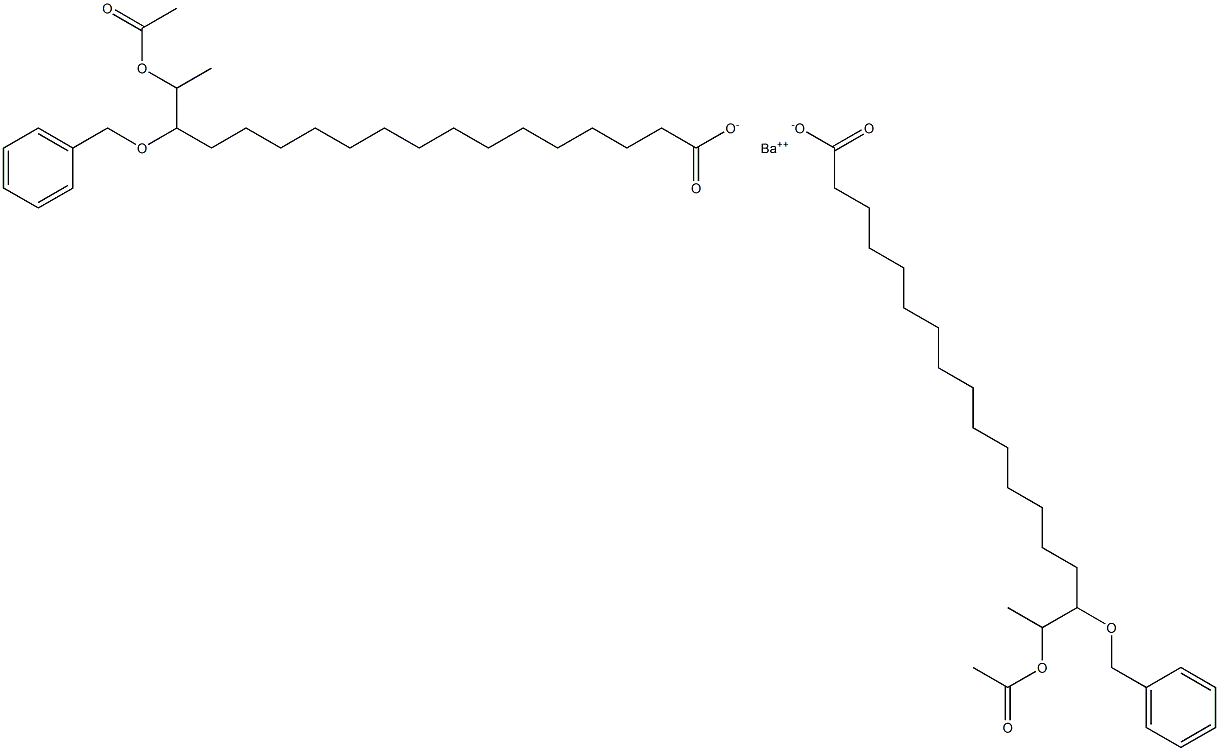 Bis(16-benzyloxy-17-acetyloxystearic acid)barium salt Struktur