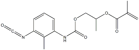 Methacrylic acid 2-[(3-isocyanato-2-methylphenyl)carbamoyloxy]-1-methylethyl ester Struktur