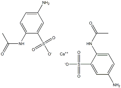 Bis(2-acetylamino-5-aminobenzenesulfonic acid)calcium salt Struktur