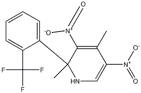 2-[2-(Trifluoromethyl)phenyl]-2,4-dimethyl-3,5-dinitro-1,2-dihydropyridine Struktur