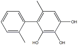 4-(2-Methylphenyl)-5-methylbenzene-1,2,3-triol Struktur