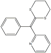 2-(Phenyl(2-pyridyl)methylene)-1,3-dithiane Struktur