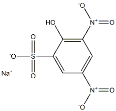 2-Hydroxy-3,5-dinitrobenzenesulfonic acid sodium salt Struktur