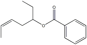 Benzoic acid (Z)-1-ethyl-3-pentenyl ester Struktur