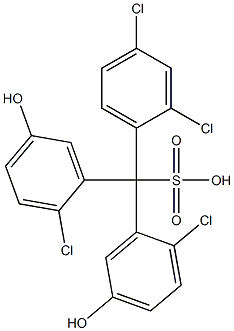 (2,4-Dichlorophenyl)bis(2-chloro-5-hydroxyphenyl)methanesulfonic acid Struktur