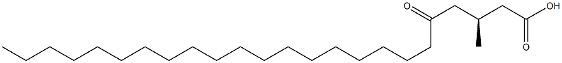 [S,(+)]-3-Methyl-5-oxotetracosanoic acid Struktur