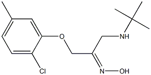 1-(2-Chloro-5-methylphenoxy)-3-tert-butylaminoacetone (E)-oxime Struktur