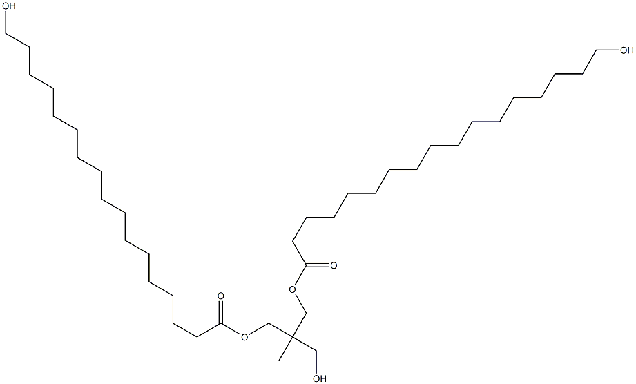 Bis(17-hydroxyheptadecanoic acid)2-(hydroxymethyl)-2-methyl-1,3-propanediyl ester Struktur