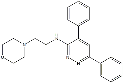 3-(2-Morpholinoethylamino)-4,6-diphenylpyridazine Struktur