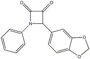 4-(1,3-Benzodioxol-5-yl)-1-phenylazetidine-2,3-dione Struktur