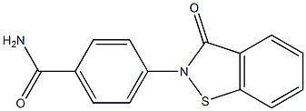 4-[(2,3-Dihydro-3-oxo-1,2-benzisothiazol)-2-yl]benzamide Struktur