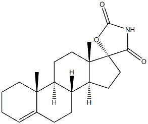 (17R)-Spiro[androsta-4-ene-17,5'-oxazolidine]-2',4'-dione Struktur