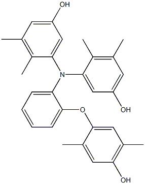 N,N-Bis(5-hydroxy-2,3-dimethylphenyl)-2-(4-hydroxy-2,5-dimethylphenoxy)benzenamine Struktur