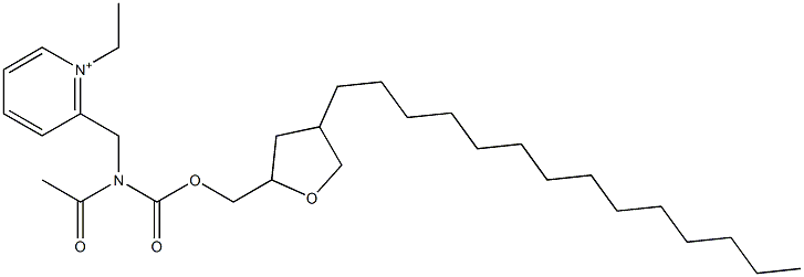 1-Ethyl-2-[N-acetyl-N-[[(tetrahydro-4-tetradecylfuran)-2-yl]methoxycarbonyl]aminomethyl]pyridinium Struktur