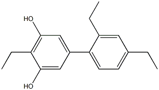 2-Ethyl-5-(2,4-diethylphenyl)benzene-1,3-diol Struktur