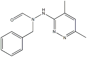 N-Benzyl-N'-(4,6-dimethyl-3-pyridazinyl)formhydrazide Struktur