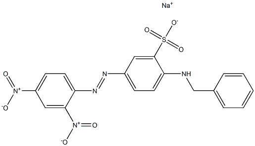 2-Benzylamino-5-[(2,4-dinitrophenyl)azo]benzenesulfonic acid sodium salt Struktur