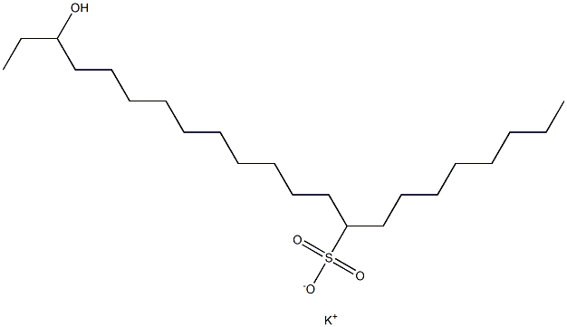 20-Hydroxydocosane-9-sulfonic acid potassium salt Struktur