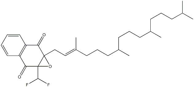 1a,7a-Dihydro-1a-[(2E)-3,7,11,15-tetramethyl-2-hexadecenyl]-7a-difluoromethylnaphth[2,3-b]oxirene-2,7-dione Struktur