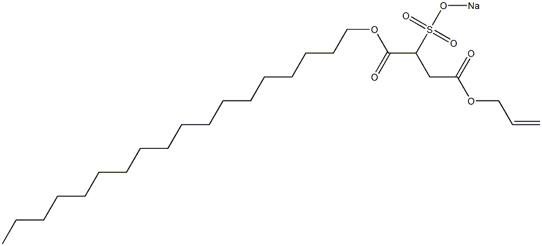 2-(Sodiosulfo)succinic acid 1-octadecyl 4-(2-propenyl) ester Struktur