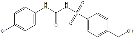 1-(4-Hydroxymethylphenylsulfonyl)-3-(4-chlorophenyl)urea Struktur