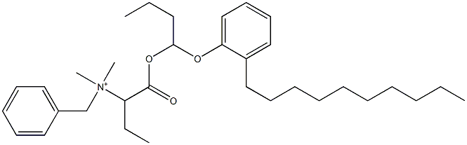 N,N-Dimethyl-N-benzyl-N-[1-[[1-(2-decylphenyloxy)butyl]oxycarbonyl]propyl]aminium Struktur