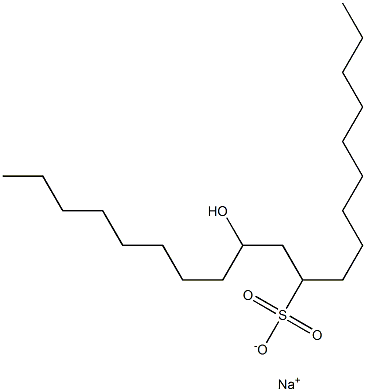 12-Hydroxyicosane-10-sulfonic acid sodium salt Struktur